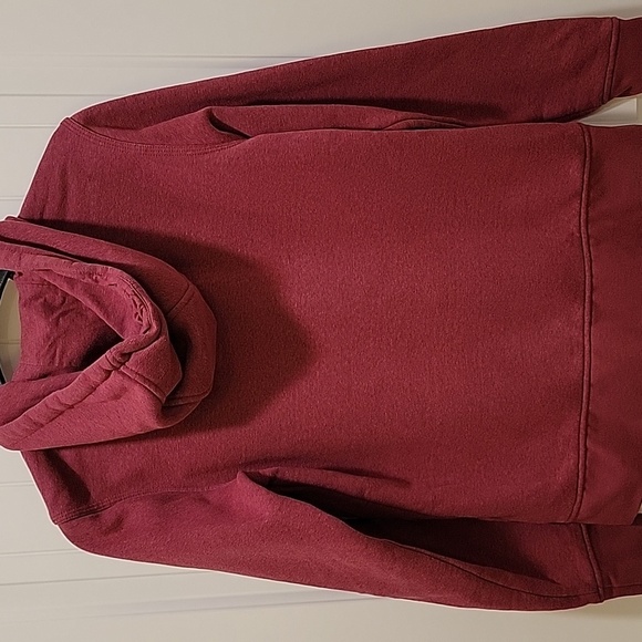 Carhartt Full Zip Maroon Embroidered Hoodie Size M 8-10 - Picture 5 of 8